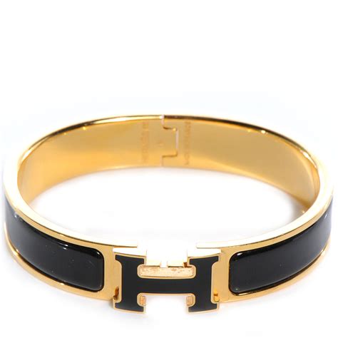 hermes black on black bracelet|hermes enamel bracelets for women.